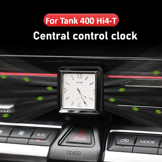 Kit de actualización de consola central y reloj para tablero Hi4-T TANK 400: diseño ergonómico y personalizado para decoración interior.