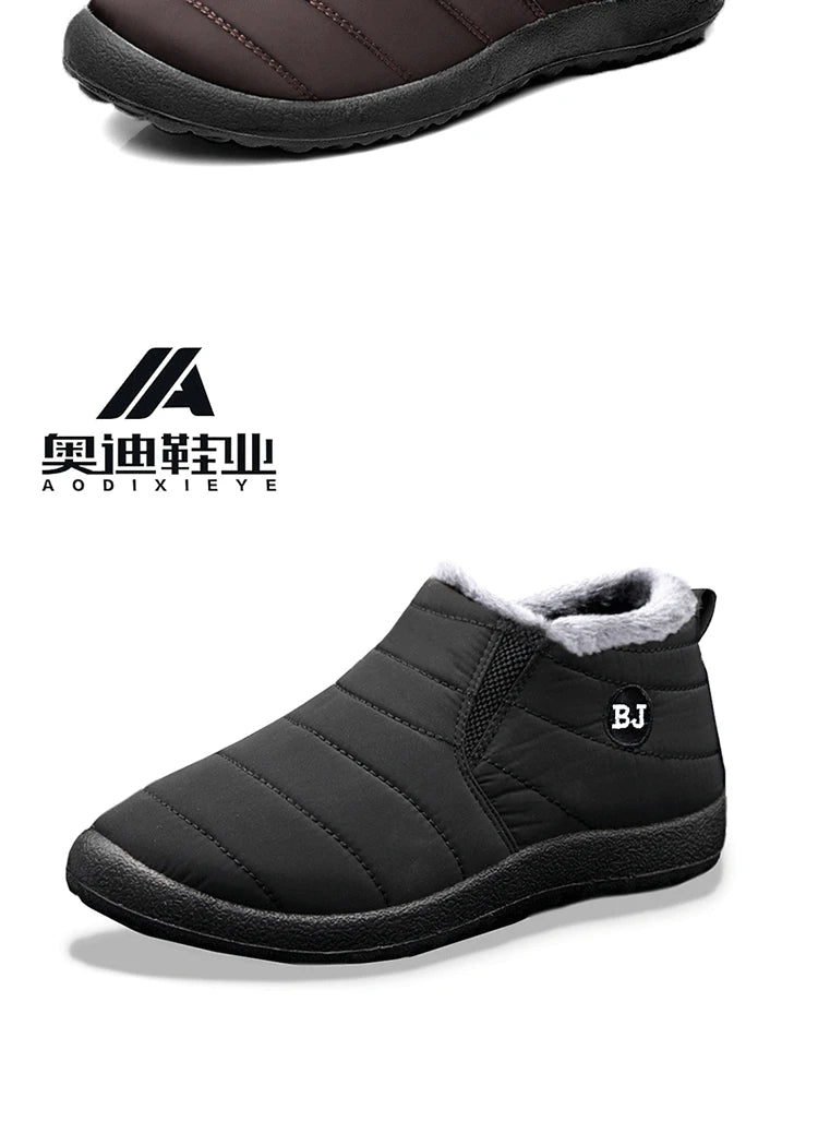 Botas de nieve para hombre, zapatos para exteriores, botas de invierno para hombre, botines de senderismo, zapatos impermeables para hombre, zapatos de trabajo, calzado