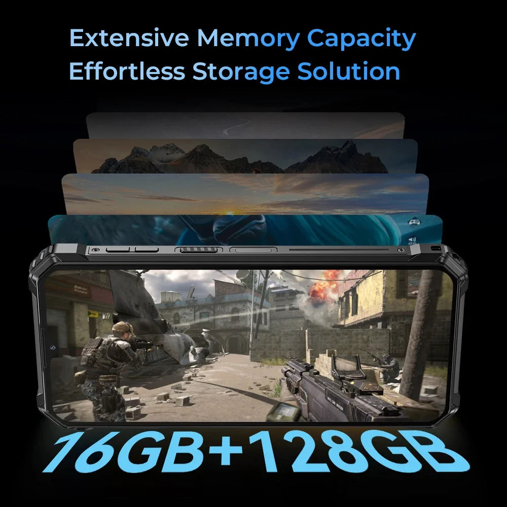 [Estreno mundial] Smartphone resistente Oukitel WP36, batería de 10600 mAh, pantalla HD+ de 6,52", 16 GB de almacenamiento interno, 128 GB de almacenamiento interno, sistema operativo Android 13, cámara de 13 MP