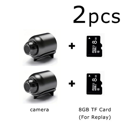 Mini cámara HD WiFi 1080P, grabadora de video inalámbrica remota para el hogar, mascotas, perros y niños, monitoreo de seguridad para iPhone y batería.