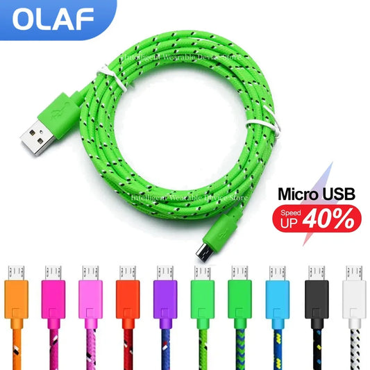Cable micro USB Olaf de carga rápida USB A a micro USB, cable de datos para cargador de teléfono móvil Samsung, Huawei y Xiaomi (0,5 m-3 m)