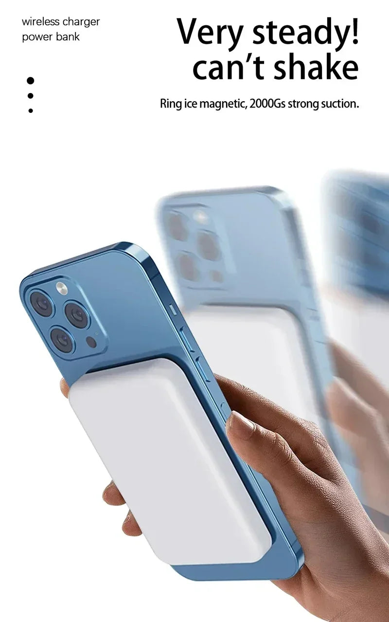 Banco de energía magnético portátil Xiaomi de 500000 mAh con cargador rápido inalámbrico de 25 W, gran capacidad, compatible con Magsafe para iPhone y Huawei.