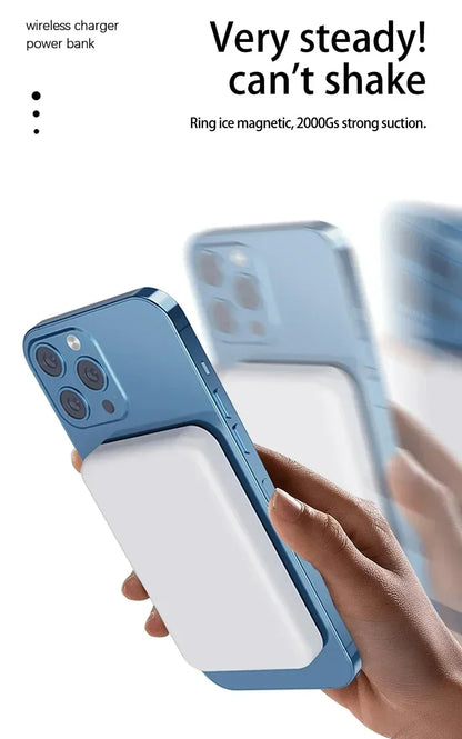 Banco de energía magnético portátil Xiaomi de 500000 mAh con cargador rápido inalámbrico de 25 W, gran capacidad, compatible con Magsafe para iPhone y Huawei.