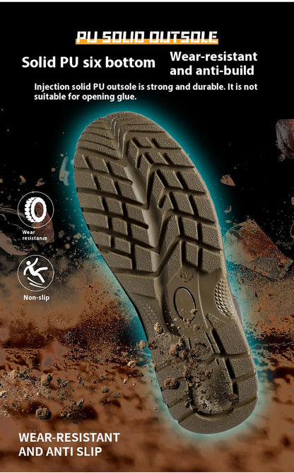 Los zapatos de seguridad para hombre son zapatos de trabajo resistentes a impactos, perforaciones, antiestáticos, antideslizantes, resistentes al desgaste y a las salpicaduras.