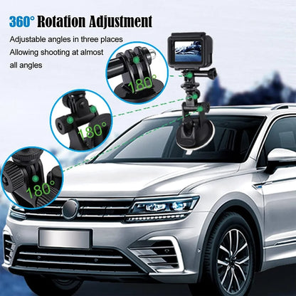 Soporte de ventosa para parabrisas de coche, para GoPro Hero 13, 12, 11, 10, 9, 8, Insta360, X3, X2, X4, DJI OSMO Action Camera