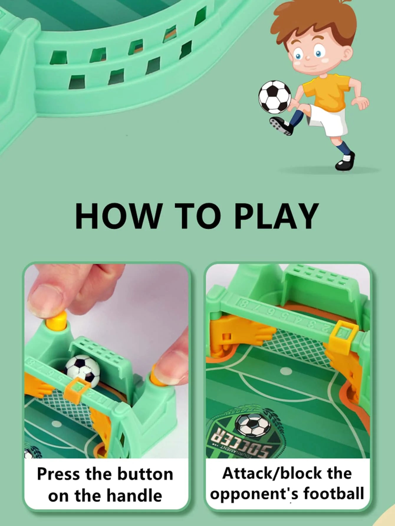 Mini juego interactivo de mesa de fútbol, mesas de fútbol, juegos deportivos de competición, catapulta de escritorio, juguetes para juegos familiares