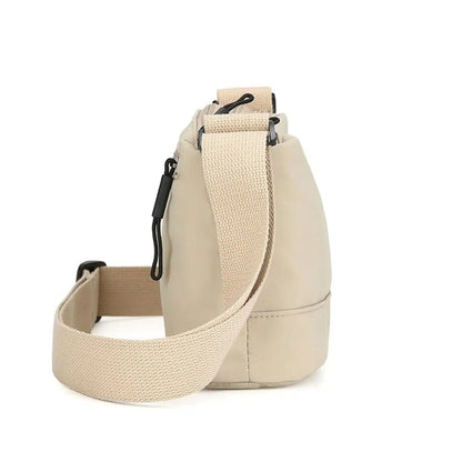 Bolso de hombro de nailon suave y moderno para mujer, de color liso, estilo informal, con múltiples bolsillos, bolso de mano para estudiante.