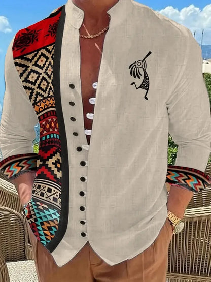 Nuevas camisas de manga larga de moda para hombre, camisas casuales de moda para calle y exterior, camisas de lino, entrega rápida