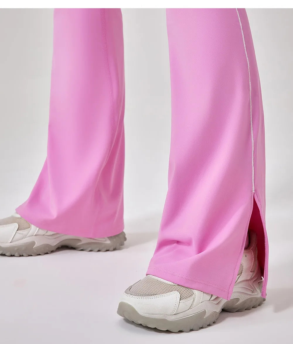 Leggings acampanados, pantalones de yoga para mujer, cintura alta, transpirables, de pierna ancha, ideales para gimnasio, deportes y danza.