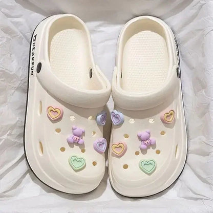 Zapatos de verano para mujer, antideslizantes, con dibujos animados, suela gruesa y suave de EVA, ¡oferta de temporada!