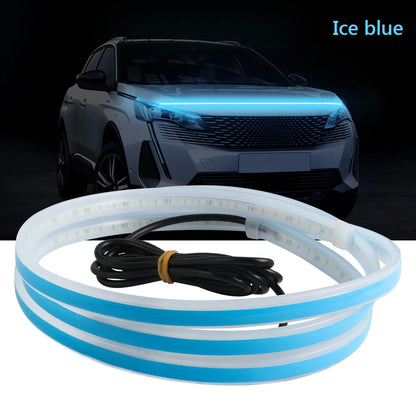 Tira de luz LED para capó de coche, impermeable, para decoración exterior, faros delanteros decorativos, lámpara ambiental universal de 12 V