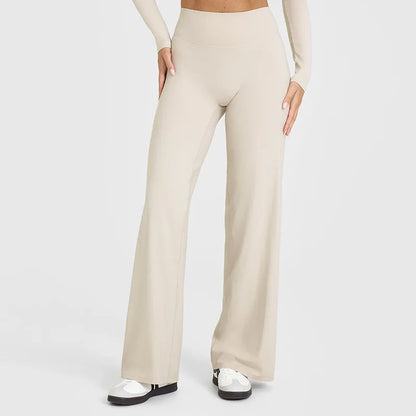 Pantalones deportivos rectos para mujer, sin la incomodidad de los pantalones de pierna ancha, ideales para yoga, ropa de fitness transpirable, pantalones casuales versátiles.