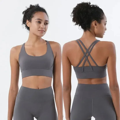 Women's Naked Feeling Sports Bra and Leggings Set - 2 Piece Gym Outfit for Fitness, Yoga Clothes Leggings and Tops Workout Suits
