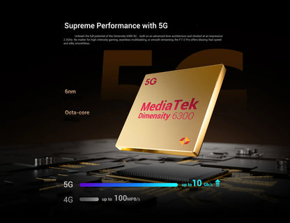 [Estreno mundial] Fossibot F112 PRO 5G Smartphone resistente, pantalla HD+ de 6,88", batería de 7150 mAh, 24 GB (8+16) + 256 GB, Android 14, cámara de 50 MP