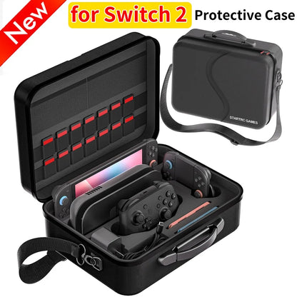 Bolsa para consola de juegos Switch 2, mando, accesorios, estuche rígido, estuche de viaje, estuche de transporte, accesorios.