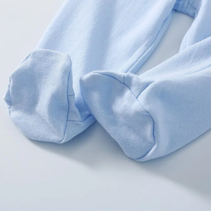 Conjunto de ropa para bebé, niño y niña, camiseta de manga larga de algodón con botones abiertos, pantalones de color liso, conjuntos de primavera para bebé.