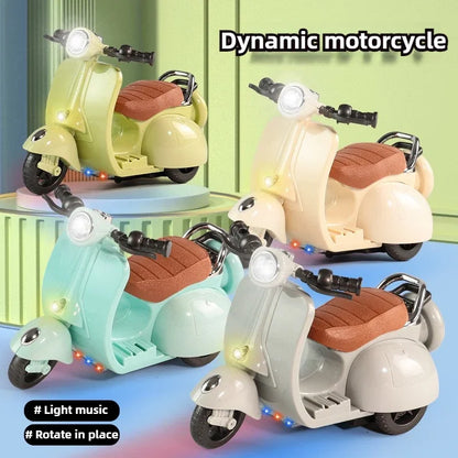 Regalos de cumpleaños para niños, juguetes con luces y música, minimotos eléctricas, accesorios para muñecas, divertidos y lindos accesorios para muñecas.