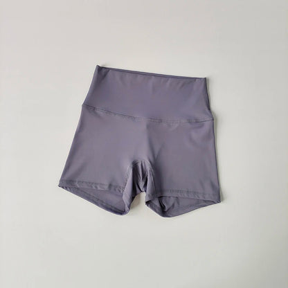 Pantalones cortos deportivos de yoga, ajustados, elásticos, de tres piezas, con cintura alta, realce de cadera y secado rápido.
