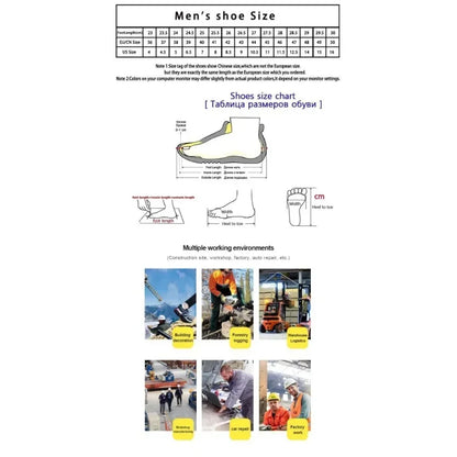 Zapatos de trabajo para hombre nuevos, con punta de acero, antigolpes y antipuñalamientos, transpirables y antideslizantes.