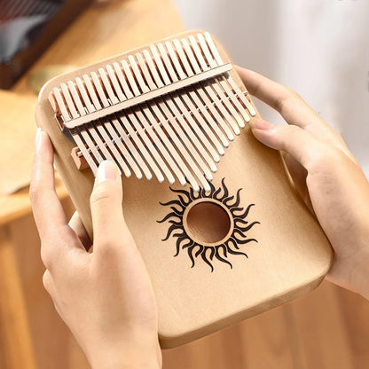 Hluru - Kalimba de arce de 21 teclas, piano de pulgar de 17 teclas, piano de dedo portátil para principiantes, regalo Mbira para niños y adultos