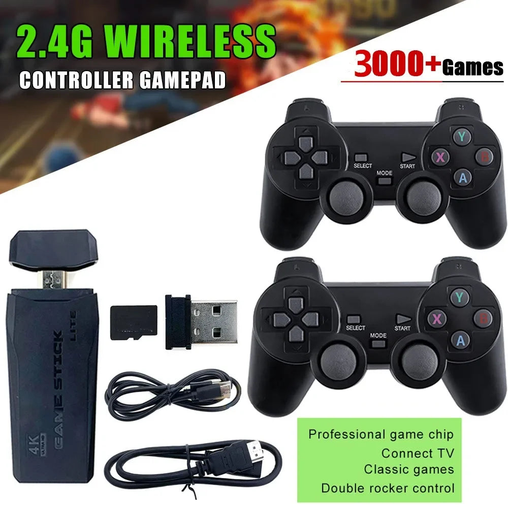Consola de videojuegos con control inalámbrico 2.4G, 4K, 20 000 juegos, juegos retro para PS1/GBA, regalo de Navidad