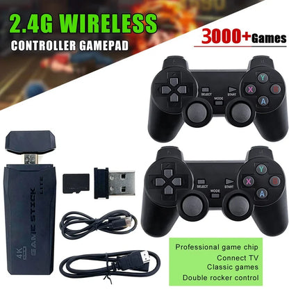 Consola de videojuegos con control inalámbrico 2.4G, 4K, 20 000 juegos, juegos retro para PS1/GBA, regalo de Navidad