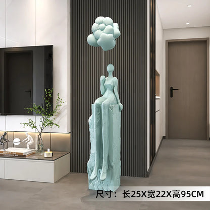 Figuras de decoración para el hogar, estatuas abstractas, adornos artísticos, decoración de suelos grandes para sala de estar, regalos de inauguración de la casa, esculturas decorativas para hoteles.