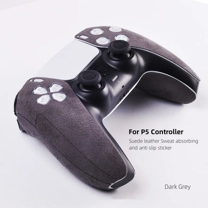 Nuevos accesorios para el mando de PS5/DualSense Edge, de piel de ante, absorbente del sudor, suave al tacto, adhesivo antideslizante.