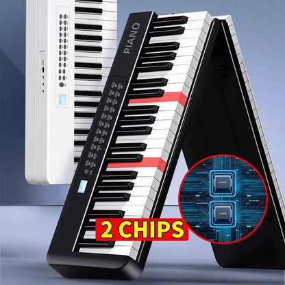 Nuevo piano plegable de 88 teclas, teclado musical MIDI, instrumento musical profesional para niños, sintetizador electrónico portátil para adultos.
