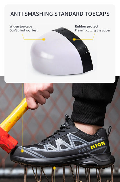 Work Sneakers Men Indestructible Steel Toe Work Shoes Safety Boot Men Shoes Anti-puncture Working Shoes For Men Dropshipping