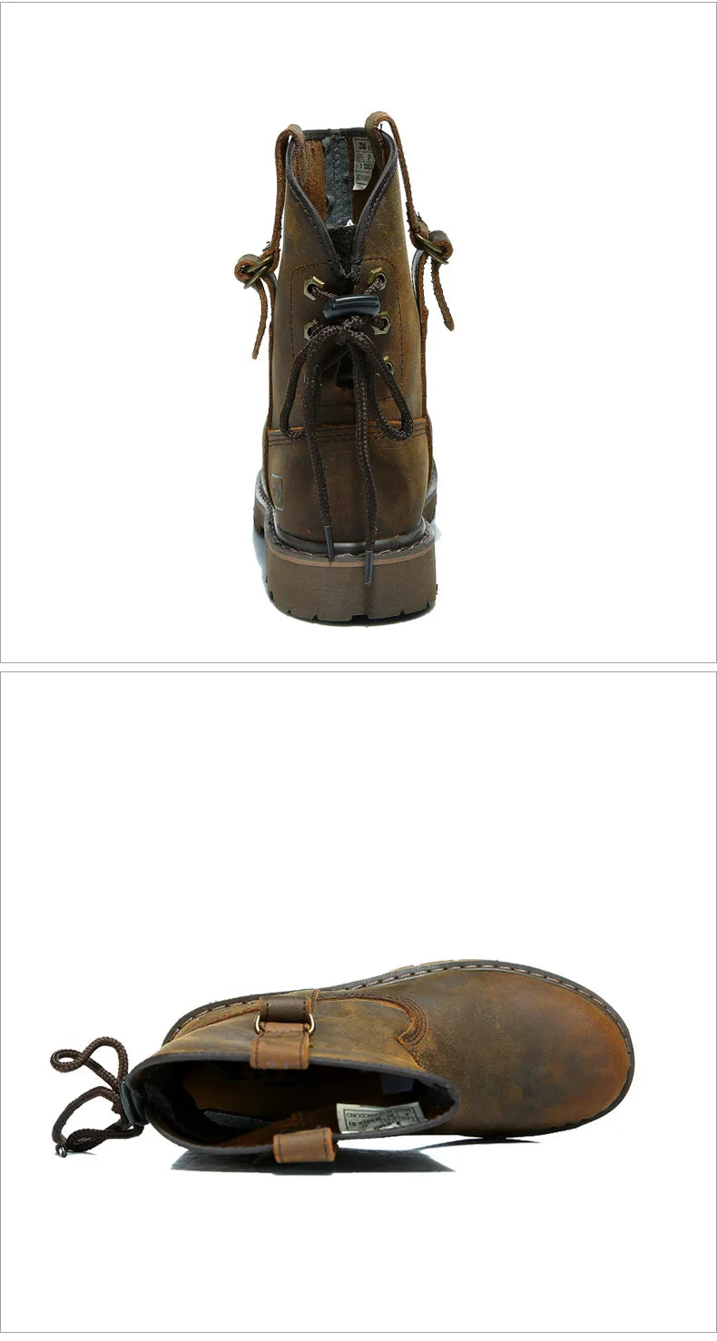 Zapatos de senderismo para hombre, botas de caza impermeables, botines tácticos de combate en el desierto, zapatos de trekking, zapatillas de trabajo de cuero para caminar para mujer