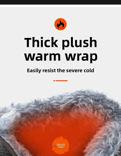 Calzado de seguridad de felpa para trabajos de invierno, resistente a impactos y perforaciones, fabricado en piel sintética de microfibra y algodón.