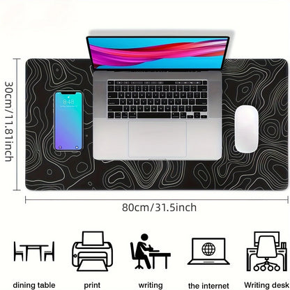 Alfombrilla de ratón grande para teclado y ratón, alfombrilla de escritorio de goma antideslizante para juegos, alfombrilla de ratón para portátil