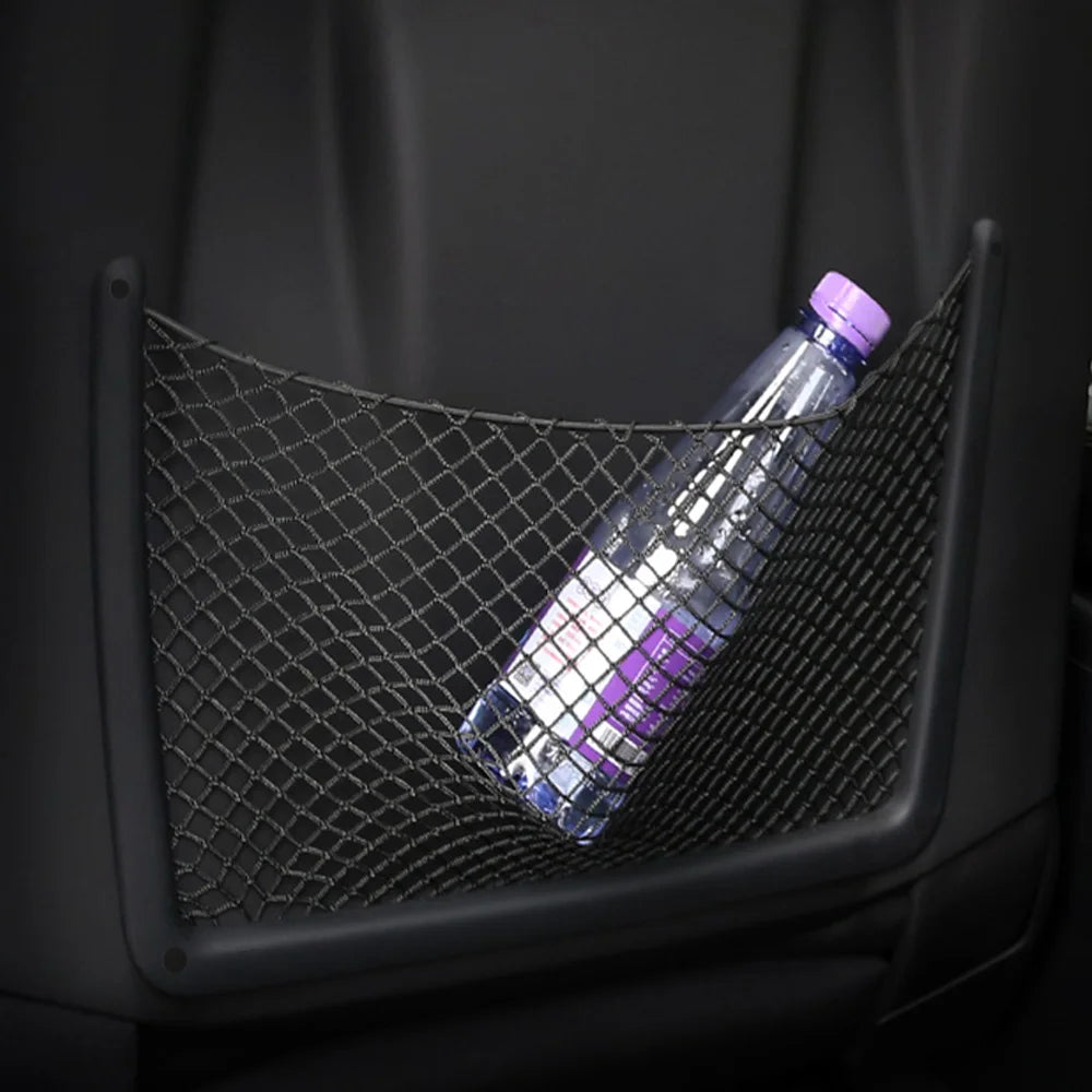 Accesorios interiores de coche para Audi A4, B8, A5, Q3, A3, A6, C7, Q5, B9, Q7, organizador de red para el respaldo del asiento trasero, bolsillo de almacenamiento de malla