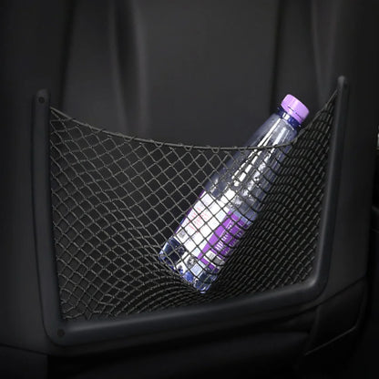 Accesorios interiores de coche para Audi A4, B8, A5, Q3, A3, A6, C7, Q5, B9, Q7, organizador de red para el respaldo del asiento trasero, bolsillo de almacenamiento de malla