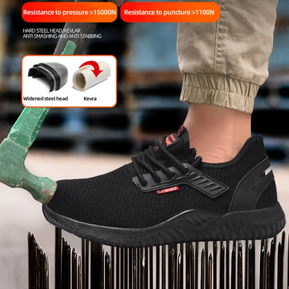 Calzado de protección para hombre, zapatos con puntera de acero, calzado de seguridad, calzado táctico para hombre, zapatillas de moda para hombre y profesionales de la seguridad laboral.