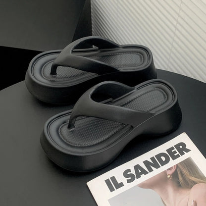 Chanclas de verano antideslizantes de suela gruesa para mujer, cómodas y de moda, para exteriores, de material EVA.