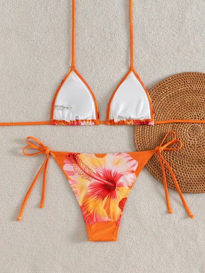 Conjunto de bikini para mujer, novedad de 2025, con tiras laterales ajustables, traje de baño de alta gama, sexy, de dos piezas, para playa, de verano, push up.