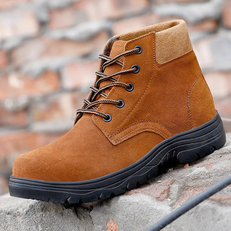 Snow Boots Men's Winter Fur Integrated Men's Shoes Fleece Thickened Warm Labor Insurance Shoes