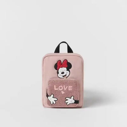 Mochila de moda con dibujos animados de Mickey Mouse de Disney, mochila escolar de lona de Minnie para mujer, mochila de gran capacidad a la moda, mochila para niñas