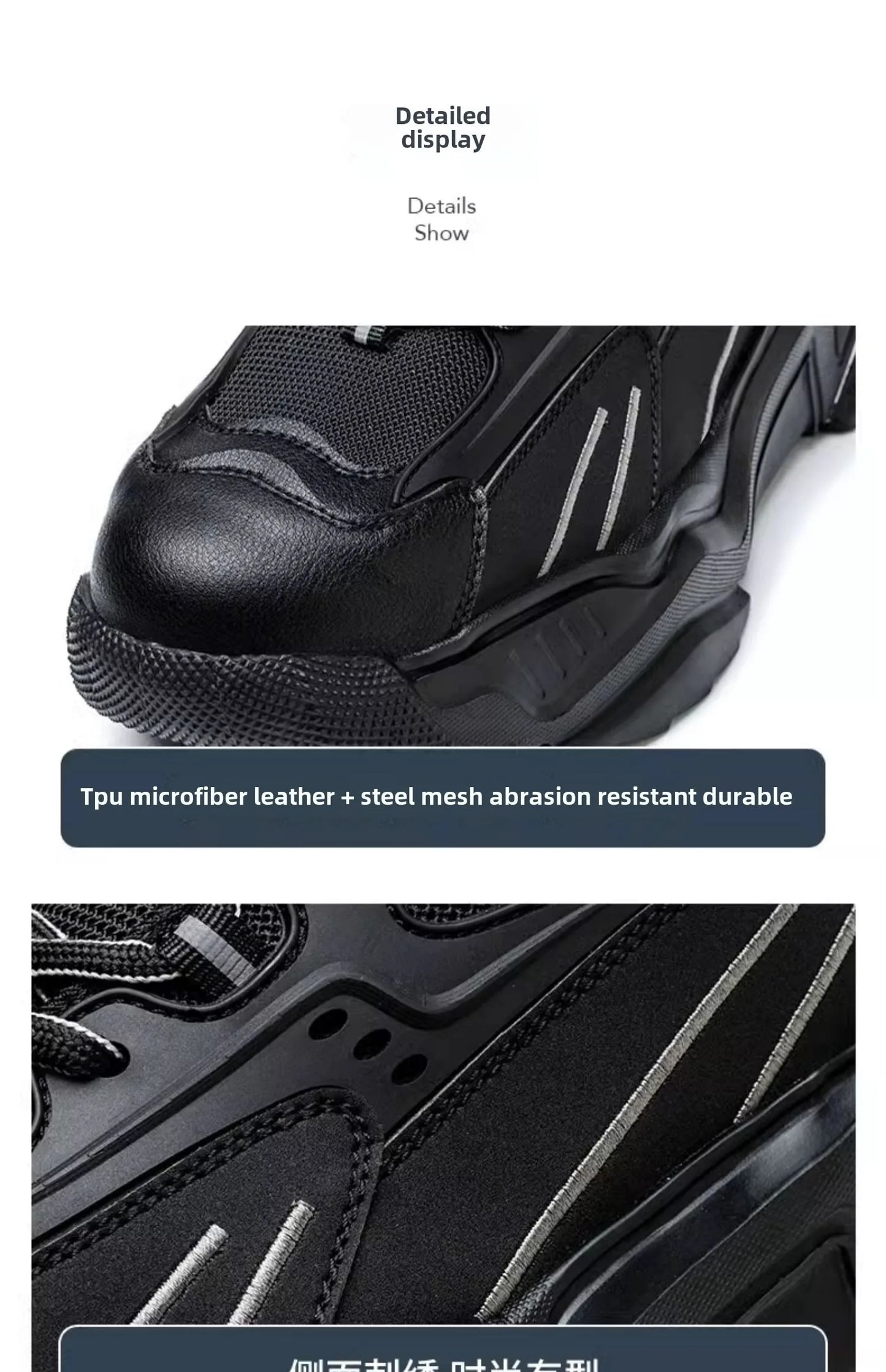 Safety Shoes Lightweight Breathable Steel Toe Anti Smash Puncture Proof Kevlar Soft Sole Insulated Work Sneakers for Men Women