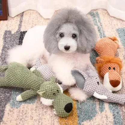 Juguetes para perros grandes, lindos juguetes de peluche con chirrido, de vellón, duraderos, para masticar, lindos juguetes blandos, juguetes molares para mascotas, accesorios para perros.