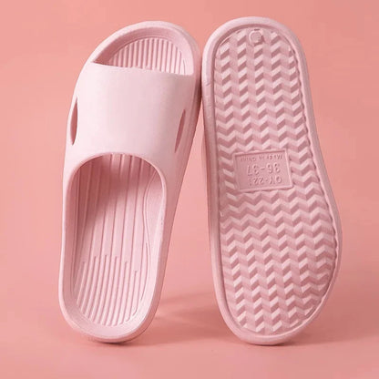 Pantuflas de interior para mujer, de verano, antideslizantes, silenciosas, con suela gruesa, para baño, para hombre y mujer, antideslizantes