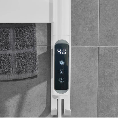 Termostato digital con pantalla, temporizador y sensor para tuberías de acero en el baño. Calentador eléctrico de toallas.