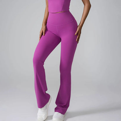 Pantalones de yoga acampanados para mujer, leggings de cintura alta, pantalones de pierna ancha, pantalones deportivos para entrenamiento en gimnasio, pantalones acampanados para correr al aire libre.