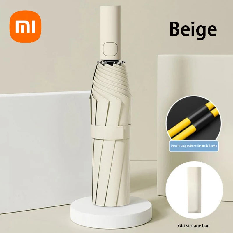 Paraguas automático Xiaomi de 24 pulgadas, color sólido, ligero, plegable, de gran formato, para exteriores, impermeable, con protección UV