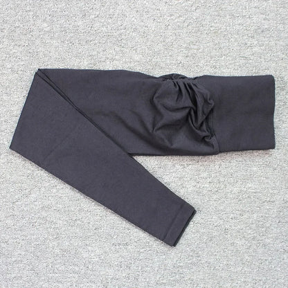 Pantalones deportivos de gimnasio sin costuras para mujer, tejidos de punto, cintura alta y ajustados a la cadera, con efecto push-up en los glúteos, color melocotón, para yoga, 2023.