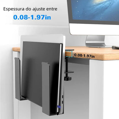 Mesa auxiliar con soporte para portátil, organizador de escritorio para iPad y tablet, ideal para oficina y hogar.