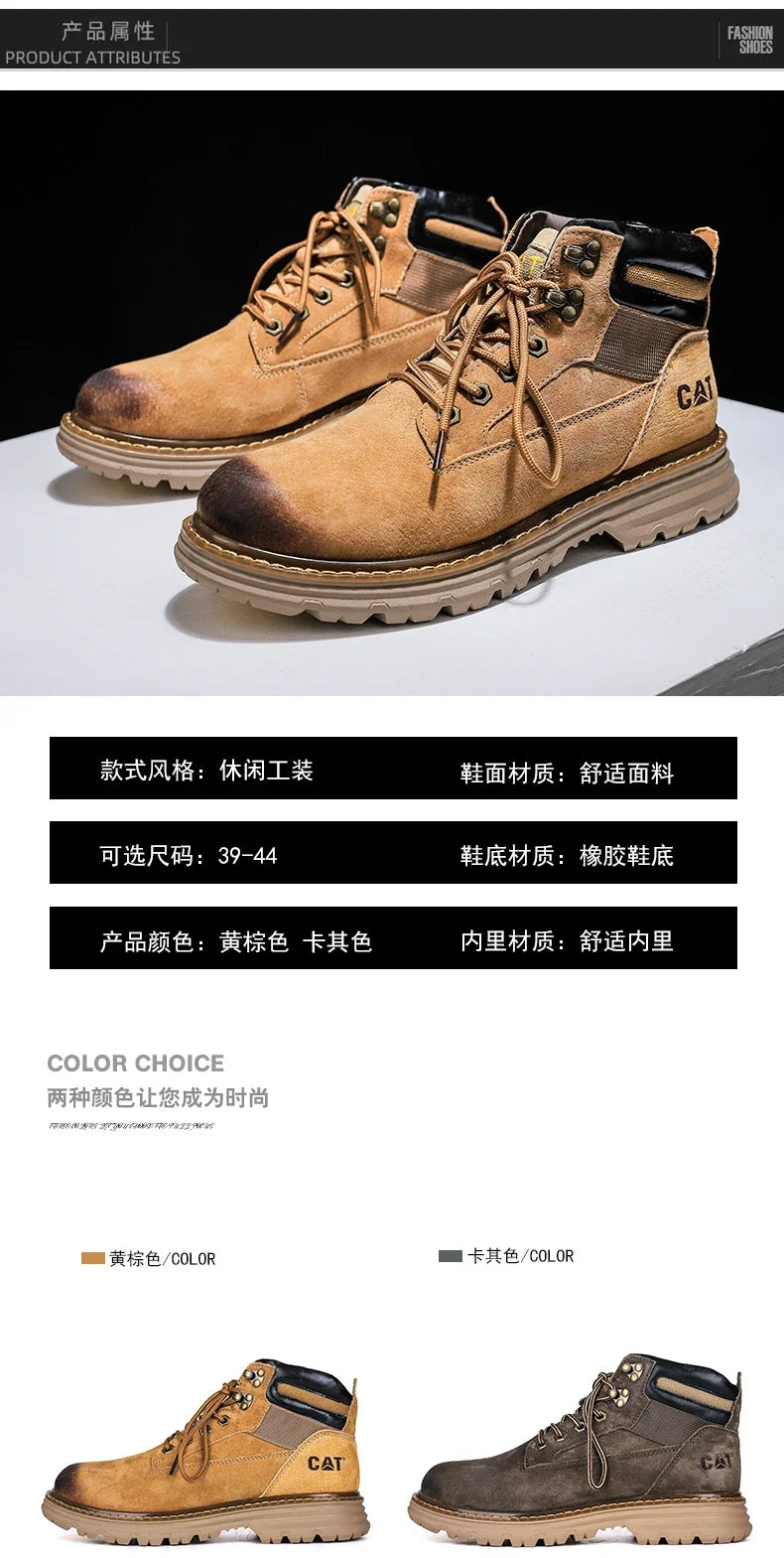 Botas de nieve para hombre, ideales para el invierno. Botas clásicas de caña alta para senderismo, con suela gruesa antideslizante y gran practicidad.