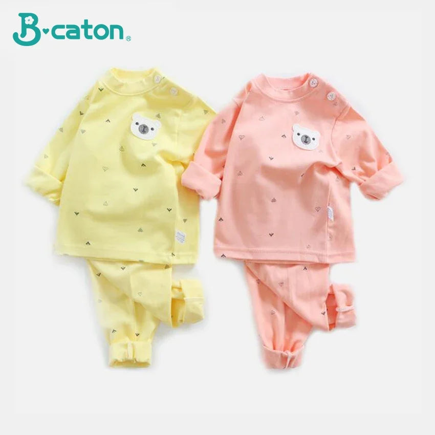 Ropa de bebé, ropa interior, camisetas y pantalones para niños, pijama para recién nacidos, conjuntos de algodón 100 % para el hogar, ropa cálida de otoño para niños y niñas.